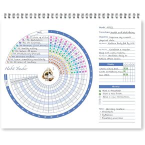 | 2025 Calendar for Habit Tracking. Includes Wheel of Life exercise. Premium Quality.