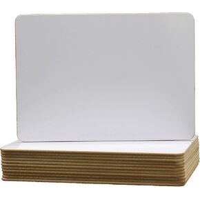 Flipside Products 6" x 9" Dry Erase White Boards, Classroom Pack, Single-Sided Lapboard for Class, Reusable for Group Participation - 12 Pack
