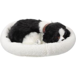 Border Collie Stuffed Animal, 12 Inch Realistic Dog Decor, Breathing Stuffed Animal Huggable Breathing Perfect Petzzz for Home Car