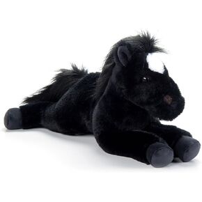The Petting Zoo Floppy Black Horse Stuffed Animal Plushie, Gifts for Kids, Wild Onez Barnyard Animals, Black Horse Plush Toy, 16 inches