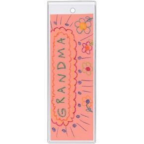 StoreSMART - Plastic Bookmark Covers/Holders with Tassle Hole - Clear Plastic - 25-Pack - Made in USA - BMK466C-25