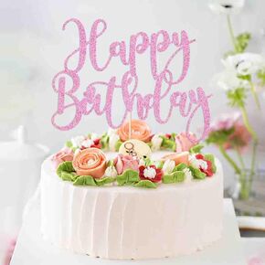 Happy Birthday Cake Topper,For Children Or Adults Celebrating Happy Birthday Party Anniversary Party Decoration Supplies