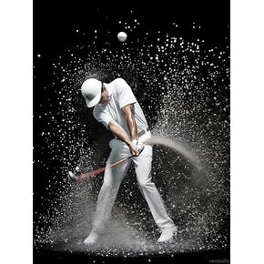 HMDIIMGE 5D Golf Diamond Painting Kits Golfer Black White for Adults, DIY Full Drill Crystal Arts and Crafts, for Home Wall Decor Gifts, 12x16 inch