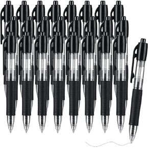 24 Mini Ballpoint Pens Small Pocket 1.0mm Black Ink Pens Short Pen for Badge Office School Teacher Classroom Student Gifts