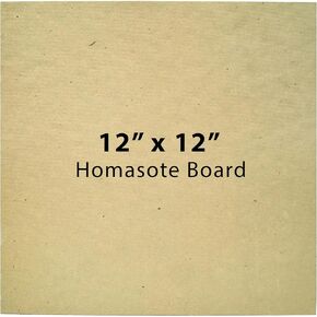 Homasote Board for Stained Glass Work Surface | Approx 12 x 12 Heat Resistant Cutting Board | Cutting Mat Stained Glass Supplies and tools for Table and Countertop Protection