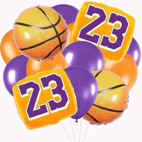Basketball Balloons Basketball Birthday Party Decorations 23 Aluminum Foil Sports Mylar Balloons Basketball Party Decorations Basketball Birthday Party Supplies -14pcs