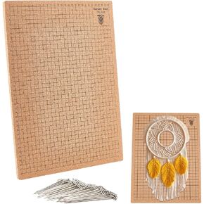 PH Pandahall 12x16in لوحة Macrame ، لوحة حظر الكروشيه مع 50pcs T-Pins يدويًا ، أدوات لوحة المساكنة ، شبكات كبيرة على مقاييس ، شبكات على الوجهين ،