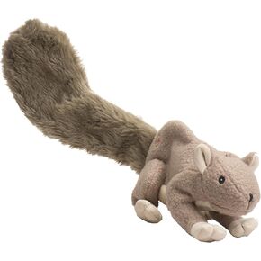 HuggleHounds Plush Dog Toys For Large Dogs & Aggressive Chewers - Squeaky Dog Toy - Soft Extra Durable Stuffed Pet Toy - Fluffy Knotless Puppy Toys - Best For All Breed | XL Plush Lil Feller Squirrel