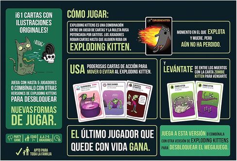 Mantis de Exploding Kittens - 2-6 Jugadores - Edades 7+ - 10 Minutos Para Jugar - Juego de Cartas Dapiadado ، Para Para Fiestas Y Noches de Juegos Familiares in Kuwait