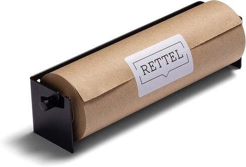 Roller Kraft Paper Roll Display, Wall Decor, Art Wall Mount, Kitchen Decor, Farmhouse Decor - (1) Kraft Paper Roll Included (8 Inch, Black) in Saudi Arabia