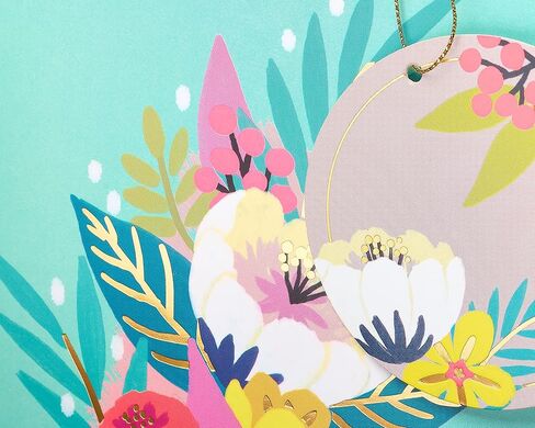 Papyrus 14" Wine Gift Bag (Floral) for Birthdays, Weddings, Bridal Showers and All Occasions (1 Bag) in Kuwait