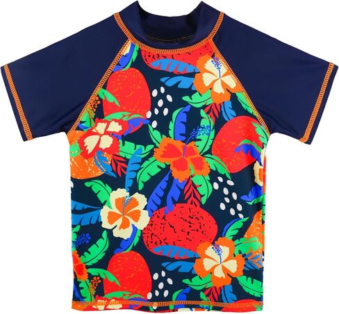 TFJH E Girls Short Sleeve Swimsuit Two Piece Swimwear UPF 50+ UV 3-12 Years in Kuwait