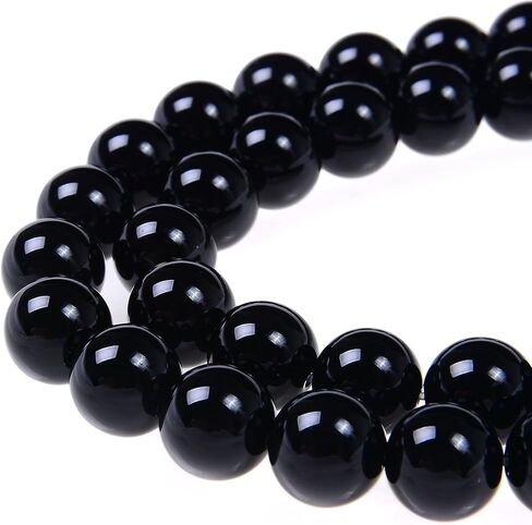 Gemstone Round Loose Beads Approxi 15.5 inch 1 Strand per Bag for Jewelry Making Findings Accessories (4mm, Black Onyx Agate) in Kuwait