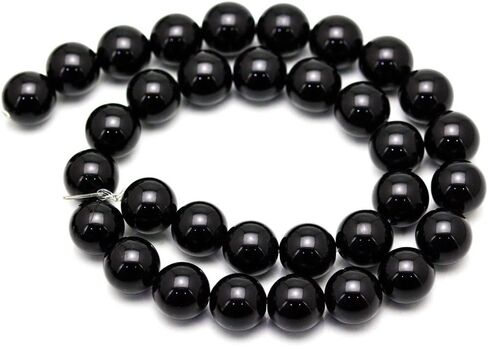Gemstone Round Loose Beads Approxi 15.5 inch 1 Strand per Bag for Jewelry Making Findings Accessories (4mm, Black Onyx Agate) in Kuwait