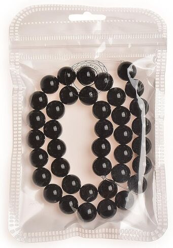 Gemstone Round Loose Beads Approxi 15.5 inch 1 Strand per Bag for Jewelry Making Findings Accessories (4mm, Black Onyx Agate) in Kuwait