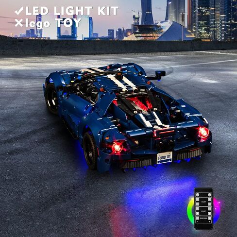 مجموعة مصابيح LED Vonado متوافقة مع LEGO 2022 Ford GT 42154 ، التحكم عن بعد Technic Ford GT Light Kit متوافق مع سيارة LEGO للبالغين 42154 (بدون نموذج) in Kuwait