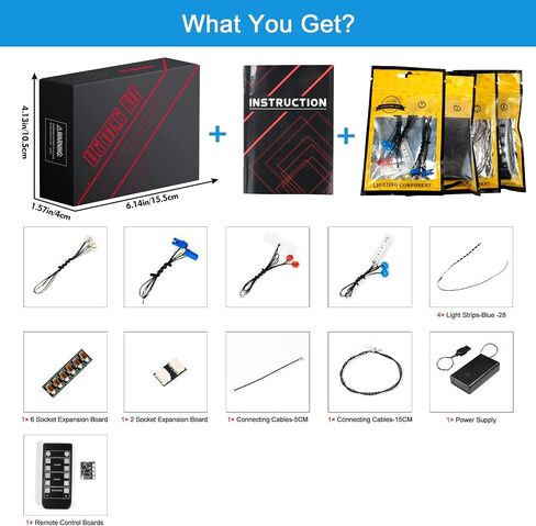 مجموعة مصابيح LED Vonado متوافقة مع LEGO 2022 Ford GT 42154 ، التحكم عن بعد Technic Ford GT Light Kit متوافق مع سيارة LEGO للبالغين 42154 (بدون نموذج) in Kuwait