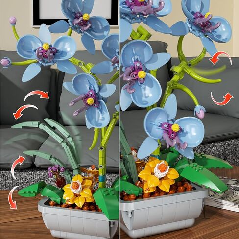 Ideas Piranha Plant Bonsai Building Set, Horrors Flowers Cannibal with Toothy Petal and EvilEye Building Toys, Botanical Collectible Home Decor, Christmas Birthday Gifts for Adult, Kids 6+(660 PCS) in Kuwait