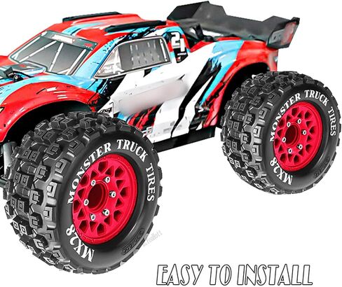 RC MX28 2.8 "عجلة إطارات الشاحنات لـ 1/10 صخور كبيرة من الجرانيت 3S/Stampede Rustler RC Car ، عجلات RC مع 12 مم/14 مم hex.red (4pcs) in Kuwait