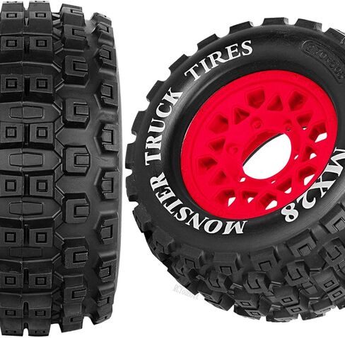 RC MX28 2.8 "عجلة إطارات الشاحنات لـ 1/10 صخور كبيرة من الجرانيت 3S/Stampede Rustler RC Car ، عجلات RC مع 12 مم/14 مم hex.red (4pcs) in Kuwait