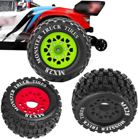 RC MX28 2.8 "عجلة إطارات الشاحنات لـ 1/10 صخور كبيرة من الجرانيت 3S/Stampede Rustler RC Car ، عجلات RC مع 12 مم/14 مم hex.red (4pcs) in Kuwait
