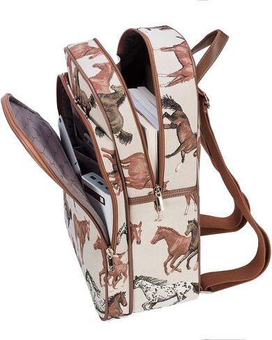 Signare Tapestry Backpack for Women Computer Rucksack Knapsack bookbags for women In Floral Morning Garden Design (BKPK-MGD) in Kuwait