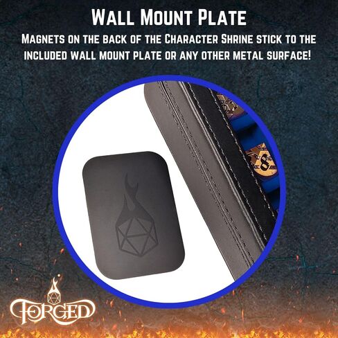 Forged Dice Co. RPG Character Shrine Display Case for Dice and DND Miniatures - Includes Travel Dice Tray and Display Lid - Compatible with Dungeons and Dragons Dice - Blue in Saudi Arabia