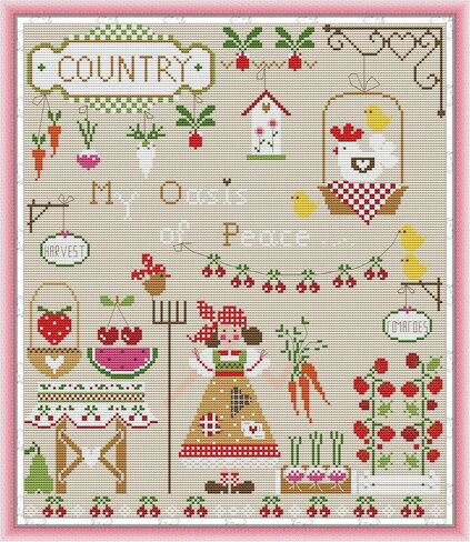 Howie's Needlepoint 11ct مختوم مجموعات غرزة ، ومجموعات تطريز المطبوعة مسبقا حرف الإبرة (في المطر ، 24.8 × 19.3 بوصة) in Saudi Arabia