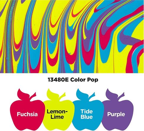 Apple Barrel Color Pop Pre-Mixed Set, Set of 4 Fluid Ready Pour Paints Perfect for DIY Arts and Crafts Projects, 13480E in Kuwait