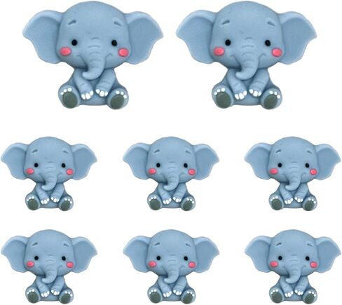 3D Shaped Elephant Focal Beads for Pens Cute Silicone Focal Beads for Keychain Making DIY Gifts Lanyard Making 8Pcs in Saudi Arabia