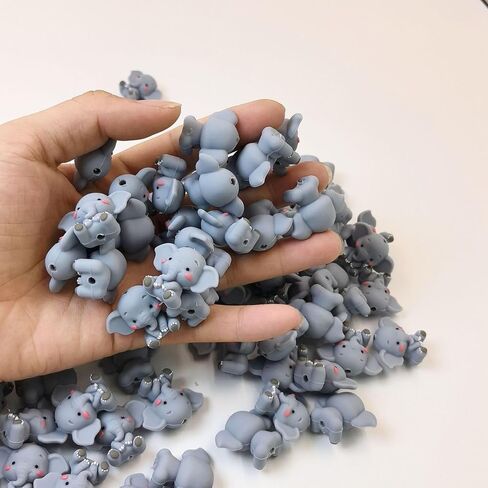 3D Shaped Elephant Focal Beads for Pens Cute Silicone Focal Beads for Keychain Making DIY Gifts Lanyard Making 8Pcs in Saudi Arabia