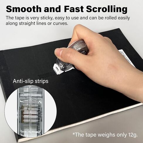 6 Pack Glue Tape Runner for Scrapbooking, Double Sided Adhesive Tape Roller for Crafts Photos Journaling, Office School Gift Wrapping Supplies for Adults and Kids -Gray (0.3 in X 236 in) in Kuwait