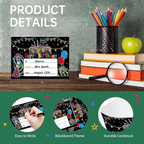 WhatSign 30PCS Happy Birthday Certificates for Students Birthday Award Certificates Gifts for Kids Classroom Birthday Certificates Student Birthday Gifts from Teacher Back to School Teacher Supplies in Kuwait