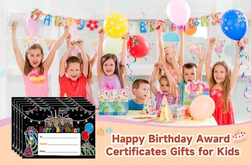 WhatSign 30PCS Happy Birthday Certificates for Students Birthday Award Certificates Gifts for Kids Classroom Birthday Certificates Student Birthday Gifts from Teacher Back to School Teacher Supplies in Kuwait