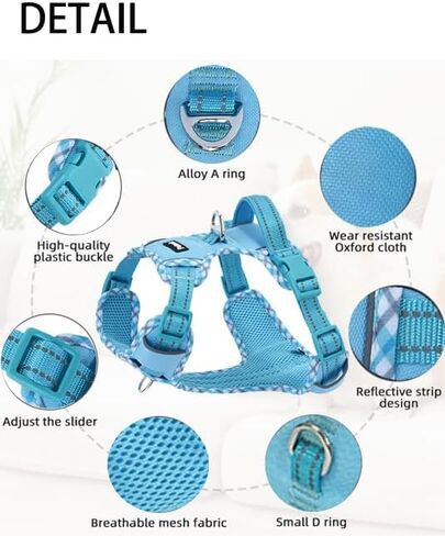Petank Dog Harness Small Sized Dog, Puppy Harness Small Size Dog for Dog Training Walking, No Pull Dog Harness for Small Dogs, XXS Dog Harness (Pink, XXS) in Saudi Arabia