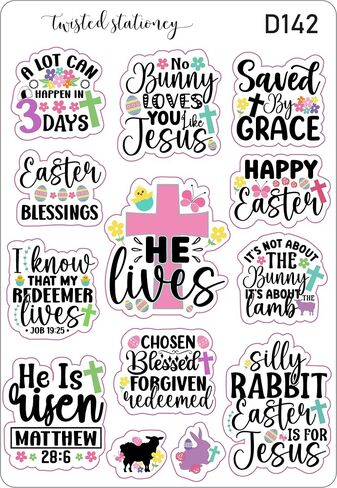 5 Sheets 100+ Count Easter Stickers, Egg Chick Bunny Carrot Sticker for Easter Party Decoration, Planner Stickers, Journal in Saudi Arabia