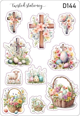 5 Sheets 100+ Count Easter Stickers, Egg Chick Bunny Carrot Sticker for Easter Party Decoration, Planner Stickers, Journal in Saudi Arabia