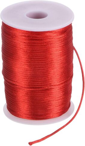 Harfington Satin Nylon Cord String 2.5mm 330 قدم أساور ناعمة حريرية لسلسلة Macrame Kumihimo الصينية القلادات المصنوعة من المجوهرات ، الذهب الداكن in Kuwait