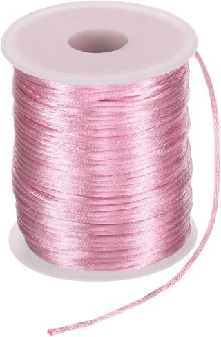 Harfington Satin Nylon Cord String 2.5mm 330 قدم أساور ناعمة حريرية لسلسلة Macrame Kumihimo الصينية القلادات المصنوعة من المجوهرات ، الذهب الداكن in Kuwait