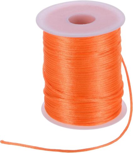 Harfington Satin Nylon Cord String 2.5mm 330 قدم أساور ناعمة حريرية لسلسلة Macrame Kumihimo الصينية القلادات المصنوعة من المجوهرات ، الذهب الداكن in Kuwait