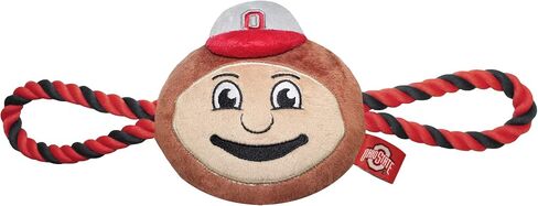 Pets First NCAA Ohio Buckeyes Nylon Mascot Dog Toy with Tough Dog Ropes & Inner Squeaker in Bright Team Colors in Saudi Arabia