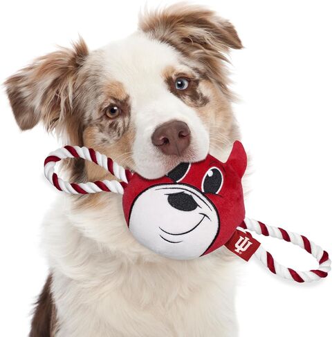 Pets First NCAA Ohio Buckeyes Nylon Mascot Dog Toy with Tough Dog Ropes & Inner Squeaker in Bright Team Colors in Saudi Arabia