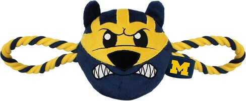 Pets First NCAA Ohio Buckeyes Nylon Mascot Dog Toy with Tough Dog Ropes & Inner Squeaker in Bright Team Colors in Saudi Arabia
