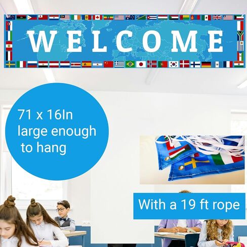 3pcs أكثر من 200 لافتة العلم الدولي 71 بوصة في الفصل الدراسي ترحيب براية البلاد علم العلم العلم البونتينج شرفة لافتة للأحداث الرياضية لوازم حفلة عيد ميلاد كرة القدم (الأزرق) in Kuwait