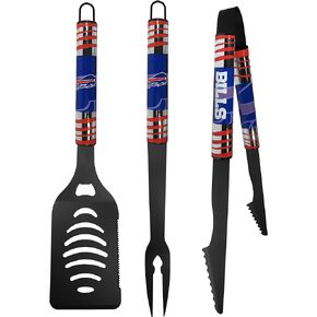 Siskiyou Sports NFL Buffalo Bills 3 pc Black Tailgater BBQ Set, One Size