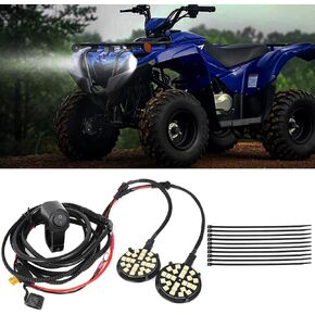 motoparty for Yamaha Grizzly 90 2019-2024 Left & Right Headlight Kit Waterproof