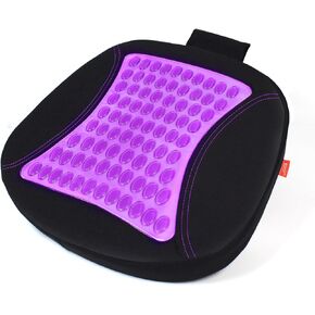 Sojoy Purple Cooling Gel Seat Cushion,Memory Foam Office Chair Cushion for Back Pain Sciatica Tailbone Pain Relief,Chair Pad for Office Chairs,Wheelchairs,Car Truck Seats