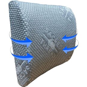 Seat Cushion and Lumbar Support Pillow, Premium Memory Foam for Maximum Support, Improve Posture, Back Support for Tailbone Pain, Car Seat Cushion, Office Chair Cushion, Coccyx Cushion