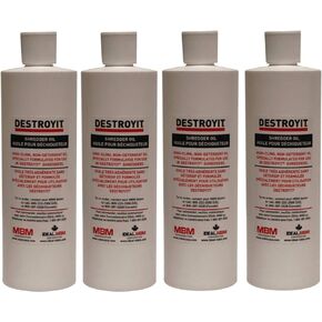 MBM Destroyit Paper Shredder Oil (4 x 1 Pint) - CED214