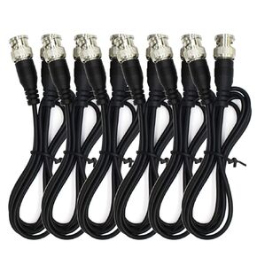 6-Pack Black 1m 3.3ft BNC Male to BNC Male Jumper Cable with Black Connector for CCTV DVR to TV System